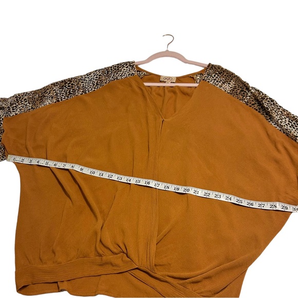 Gigio Plus women’s gathered front camel and leopard tunic top size 2XL - Picture 10 of 10